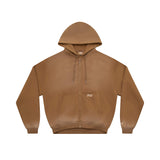 WASHED ZIP HOODIE - MOCHA (PRE ORDER 2-3 WEEKS)